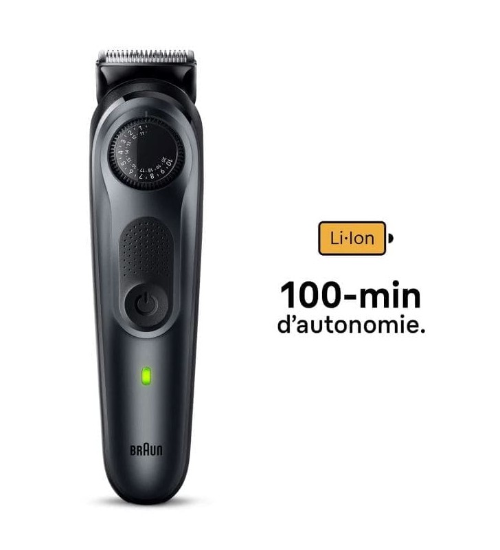 Tondeuse À Barbe BRAUN Series 5 Avec Bouton De Précision, 6 Outils De Stylisation, Gris