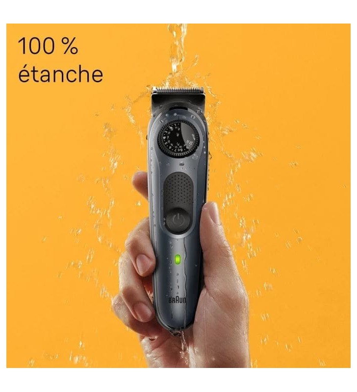 Tondeuse À Barbe BRAUN Series 5 Avec Bouton De Précision, 6 Outils De Stylisation, Gris