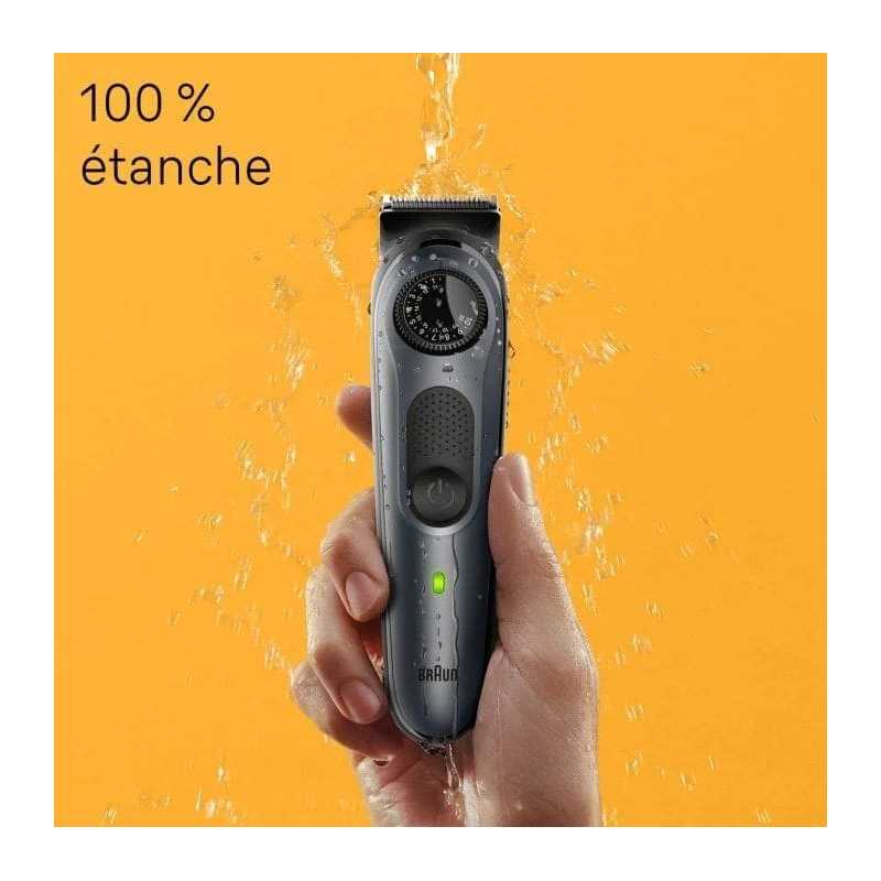 Tondeuse À Barbe BRAUN Series 5 Avec Bouton De Précision, 6 Outils De Stylisation, Gris