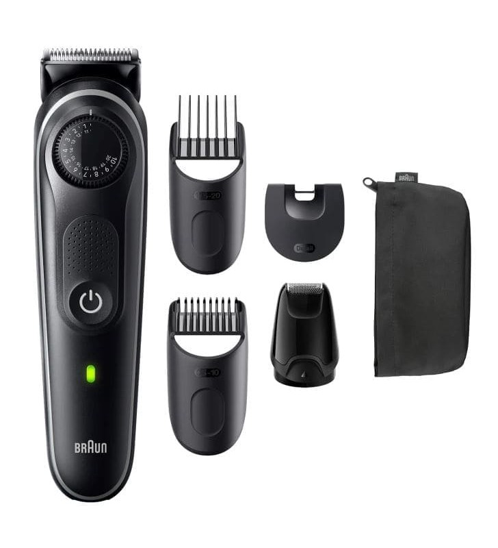 Tondeuse À Barbe BRAUN Series 5 Avec Bouton De Précision, 6 Outils De Stylisation, Gris