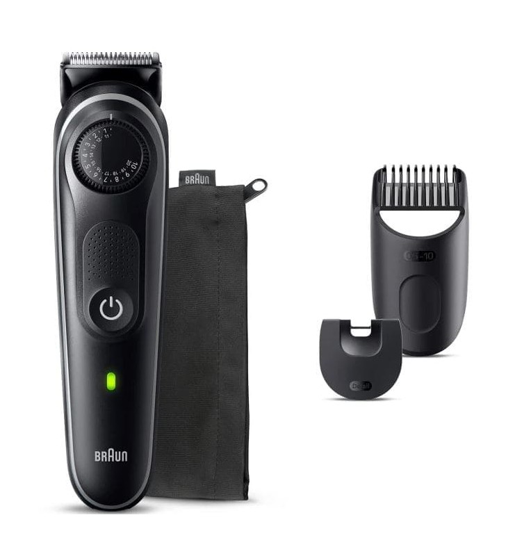 Tondeuse À Barbe BRAUN Series 5 Avec Bouton De Précision, 6 Outils De Stylisation, Gris