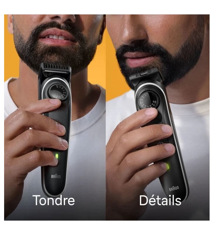 Tondeuse À Barbe BRAUN Series 5 Avec Bouton De Précision, 6 Outils De Stylisation, Gris