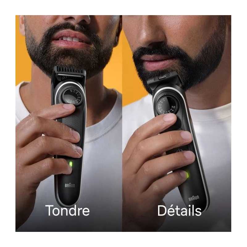 Tondeuse À Barbe BRAUN Series 5 Avec Bouton De Précision, 6 Outils De Stylisation, Gris