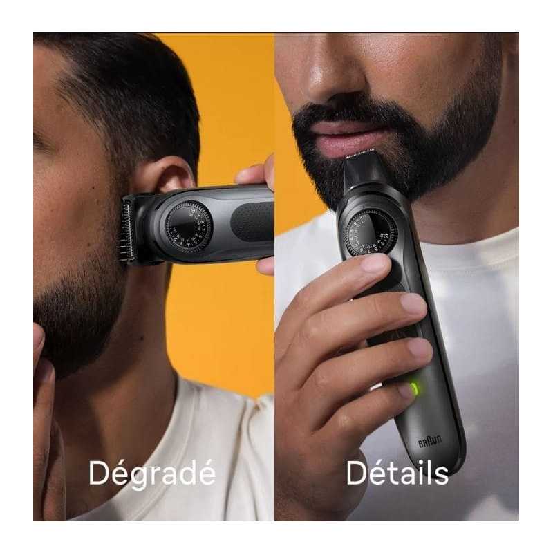 Tondeuse À Barbe BRAUN Series 5 Avec Bouton De Précision, 6 Outils De Stylisation, Gris