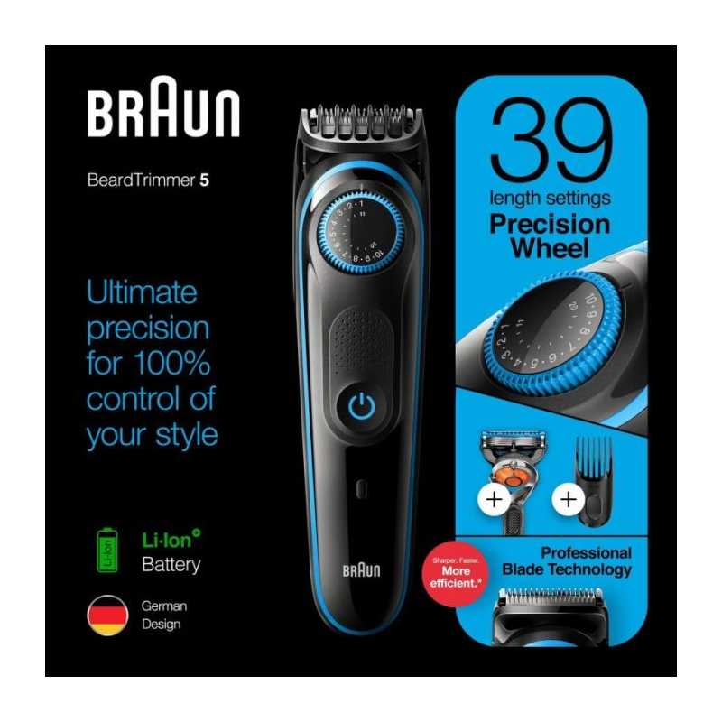 Tondeuse À Barbe BRAUN Avec Rasoir Gillette Fusion5 Proglide, Noir