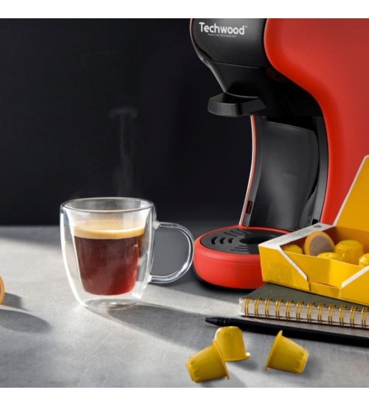 Cafetière Expresso Multi-Capsules 1450W Rouge TECHWOOD