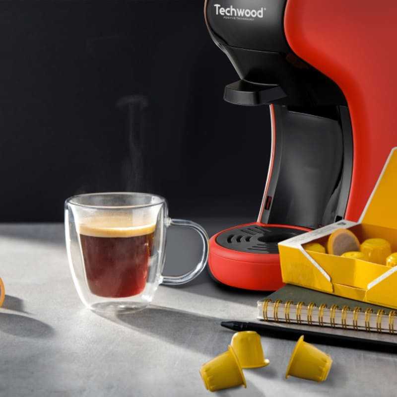 Cafetière Expresso Multi-Capsules 1450W Rouge TECHWOOD