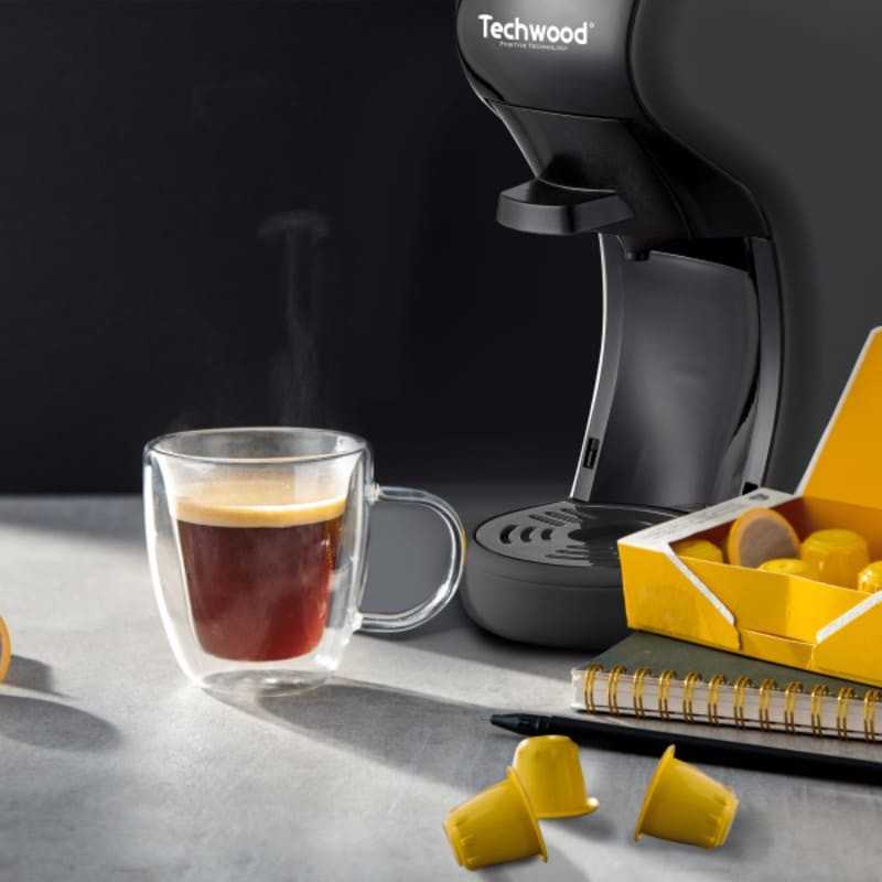 Cafetière Expresso Multi Capsules 1450W Noir TECHWOOD