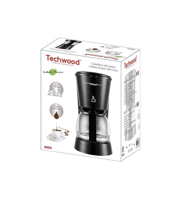 Cafetière Noir Inox 6 - 8 Tasses TECHWOOD