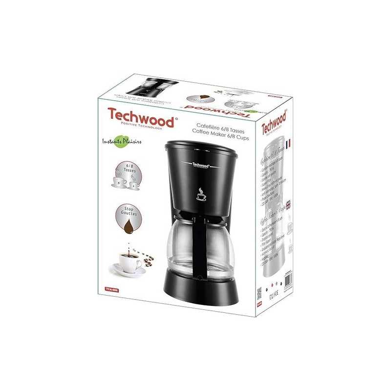 Cafetière Noir Inox 6 - 8 Tasses TECHWOOD