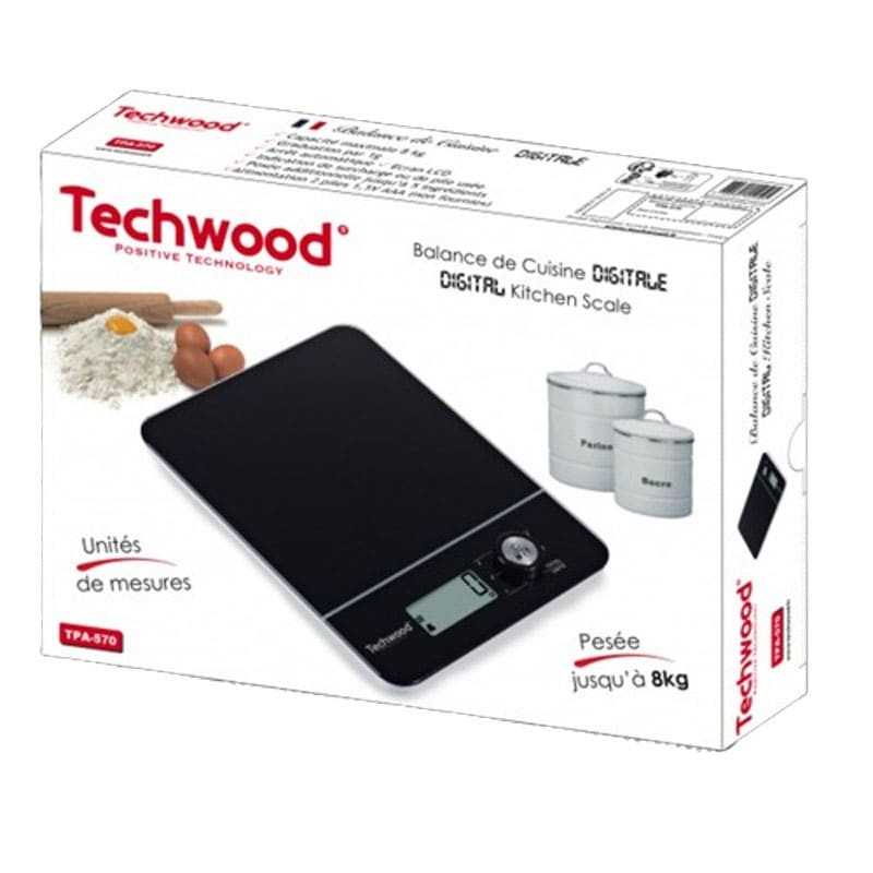 Balance De Cuisine Digitale 5 Kg 1 G Inox Tare TECHWOOD